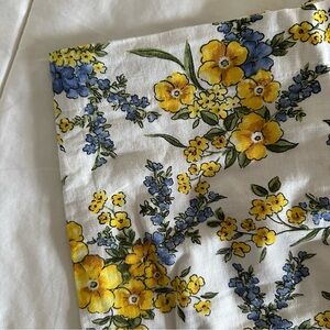 Forever 21 Floral Print Mini Skirt with Yellow and Blue Accents, Size Small